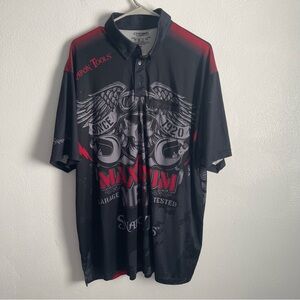 Choko Authentics Snap-on tools crew polo shirt skull design wings size Xl
